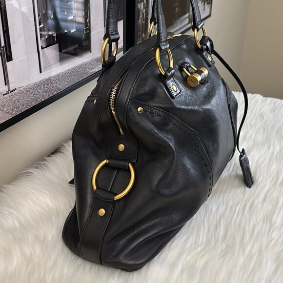 Yves Saint Laurent  Muse Handbag Black Leather - Picture 8 of 16